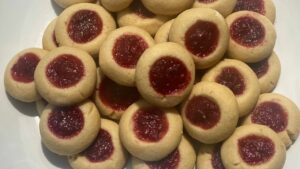 Galletas con huella digital de fresa
