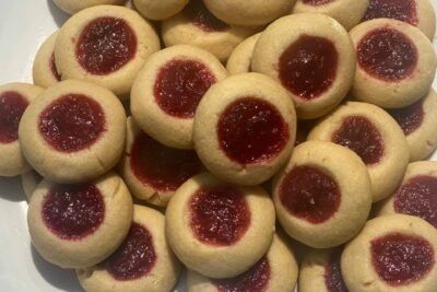 Galletas con huella digital de fresa