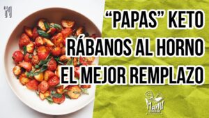 Rábanos envueltos en tocino papas cetogénicas