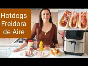 perritos calientes con queso y chile freidora de aire