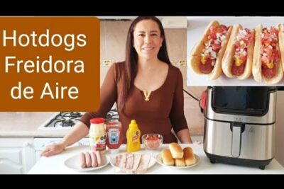 perritos calientes con queso y chile freidora de aire