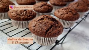 Muffins de plátano y chocolate