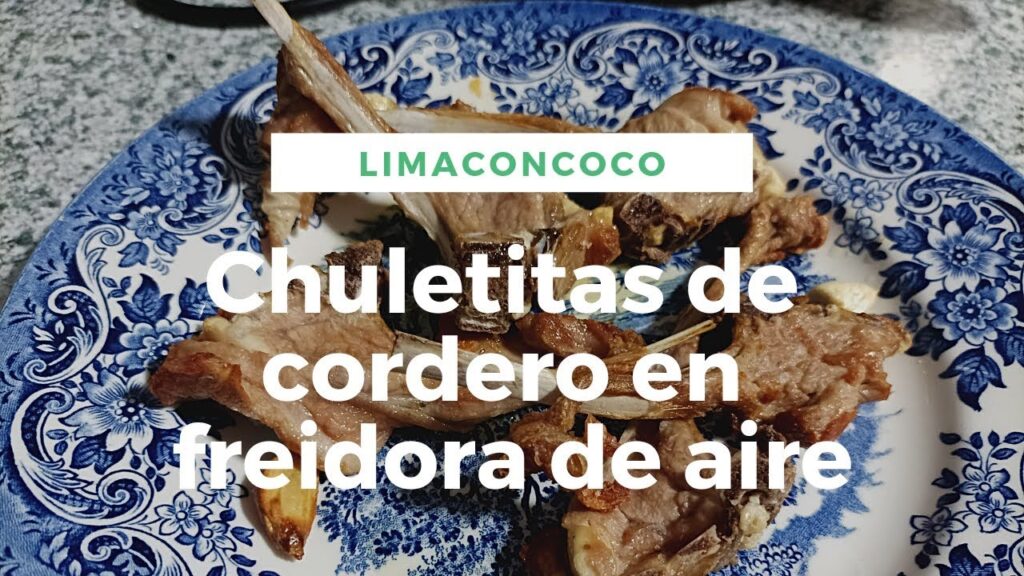 chuletas de lomo de cordero freidora de aire